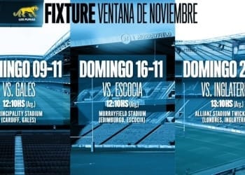 Calendario completo para Los Pumas